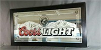 Coors Light Framed Back Bar Mirror Large