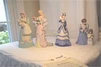 4 Lenox porcelain figurines. The Christening,