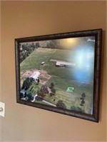 Aerial Farm Photo Framed