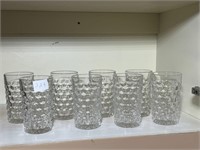 8 FOSTORIA CUBIST GLASSES 5 1/4" TALL