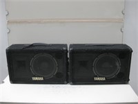 Two 21.25"x 11"x 13" Yamaha Speakers Untested