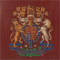 Tole painted United Kingdom royal coat of arms