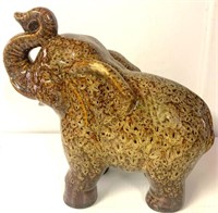 Beautiful Large Ceramic Elephant with Trunk Up
