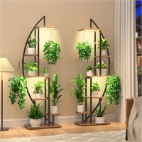 BACEKOLL Plant Stand Indoor with Grow Lights, 6 Ti