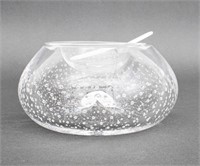 Salviati Pear Form Blown Glass Caviar Dish