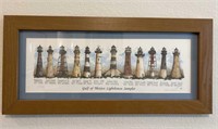 Framed And Signed Gulf Of Mexico Lighthouses