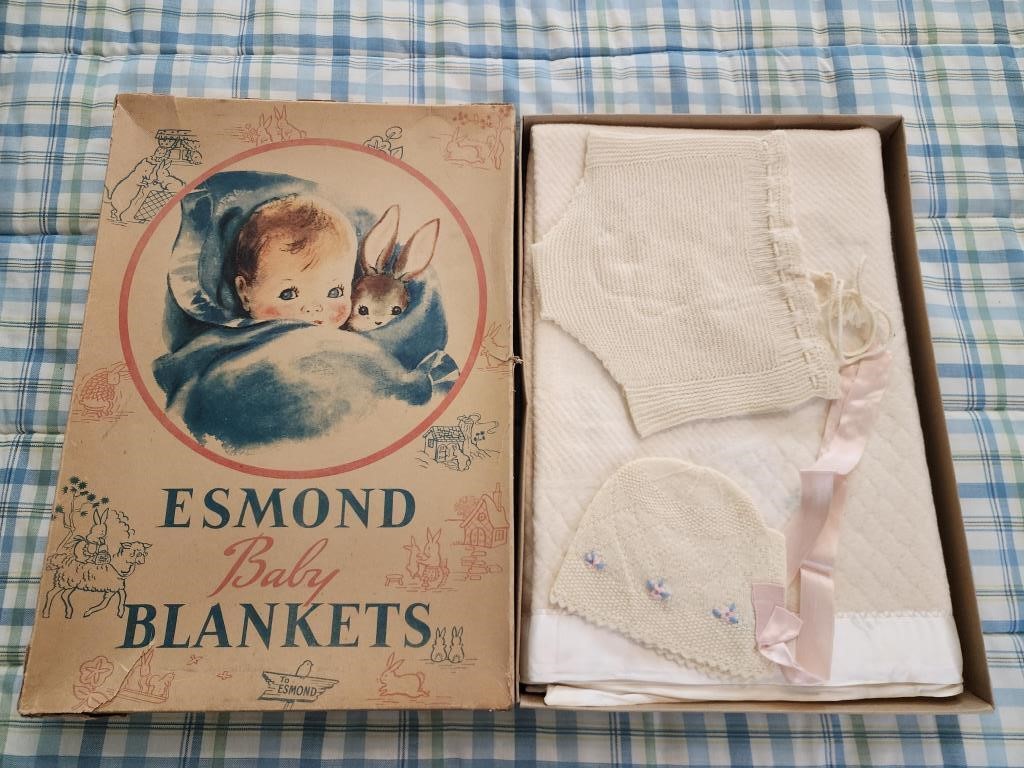 Vintage Baby Blanket Ensemble - Esmond