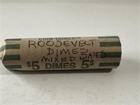 50 Roosevelt Silver Dimes: Mixed Dates