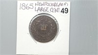 1865 Nefoundland Large Cent gn4049