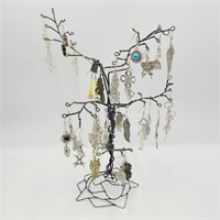 14" Mystical Earring Tree & Contents