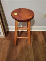 ROUND WOOD  STOOL