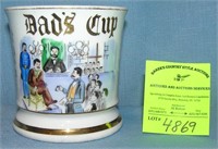 Antique shaving mug titled Dads Cup