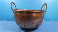 Vintage Moroccan Copper Pot-Hammered w/2 Handles,