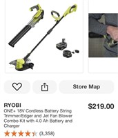 Ryobi 18V One+ String Trimmer & Blower Combo