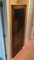Antique glass front gun cabinet with key