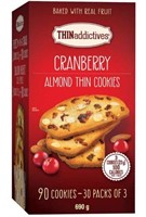 THINaddictives Cranberry Almond Thin Cookies, 690