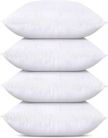 4-Pk 20"x20" Pillows, White