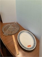 Noritake Larue Platter & Divided Double Handled