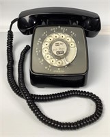 Vintage GTE Black Rotary Phone