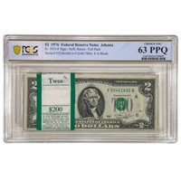 (100) CONS. 1976 $2 FRN'S ATLANTA, GA PCGS UNC-6