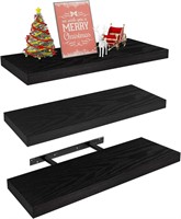Vervida Black Floating Shelves Set of 3