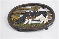 Vintage Cast Iron Cow Trivet 7"