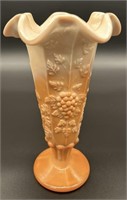 Fenton Chocolate Slag Trumpet Vase
