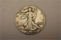 1942 Walking Liberty US Silver Quarter