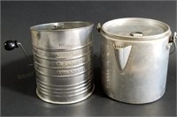 Bromwell's Measuring Sifter & Aluminum Jug