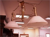 Double-light and decorative brass hanging light
