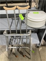 Crutches, Adult Walker, Toilet Seat & Riser