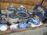 Blue & White dishes, mostly Enoch Woods, 90 pcs.