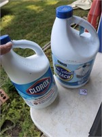 Bleach small bottle is maybe half full