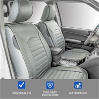 Leather Car Seat Covers, Faux Leatherette Grey