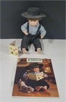 1992 The Danbury Mint Amish Dolls Joshua with