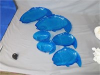 Blue Plastic Fish Trays
