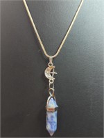 925 stamped 18-in necklace with moonstar chakra