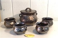 Vintage Nelson McCoy stoneware pot set