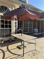Outdoor Table And Umbrella