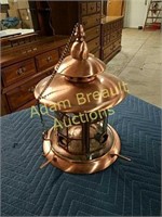 Decorative copper bird feeder