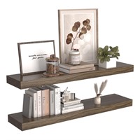 Floating Shelves for Wall, Natural Wood Shelf, Rus