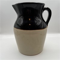 Vintage brown and white ceramic Pitcher