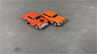 2pc Vtg Aurora AFX Slot Cars w/ Orange 57 Nomad