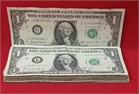 Fifty One Dollar "barr" Notes Including Star Note