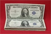 Fifty 1935 One Dollar Silver Certificates