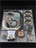 Asst. Fashion and Costume Jewelry, Belt Buckles