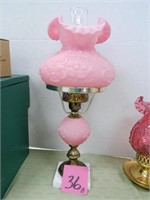 Fenton Custard Pink Poppy Student Lamp