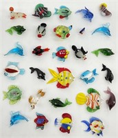 Group of Mini Art Glass Fish