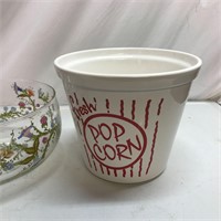 Popcorn Bowls and Painted Bowl