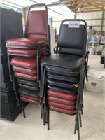 23 padded restaurant chairs (worn)